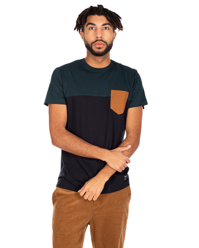 Iriedaily - Block Pocket Tee 2 green black - Nahmoo