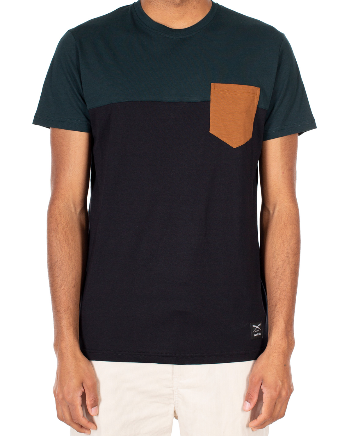 Iriedaily - Block Pocket Tee 2 green black - Nahmoo