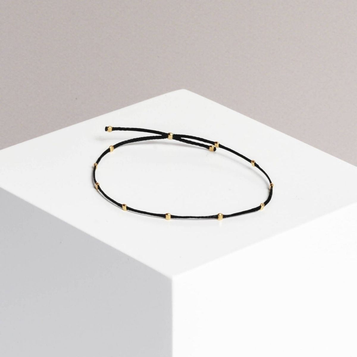 Bracelet 10 Dots Space Black/Gold - Armkette