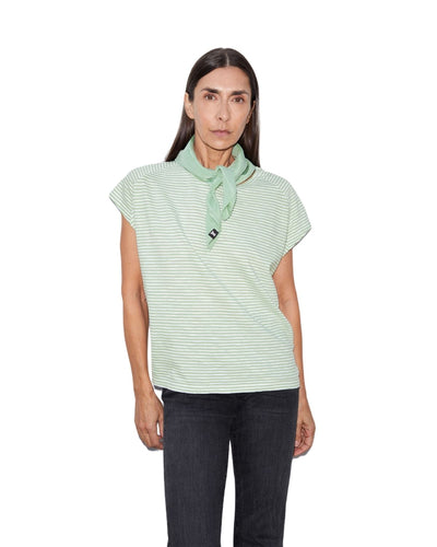 Oneliaa Lovely Stripes Smith Green-Oatmilk - T-Shirt Damen