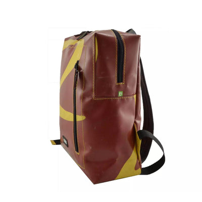 Daniel upcycled backpack Rot/Gelb