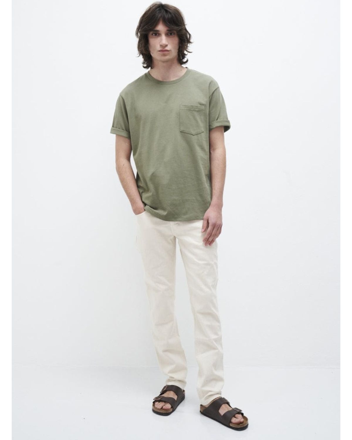 Kuyichi - Liampo Tee Army Green - Nahmoo
