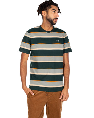 Rustico Stripe Tee Nightforest - T-Shirt Herren