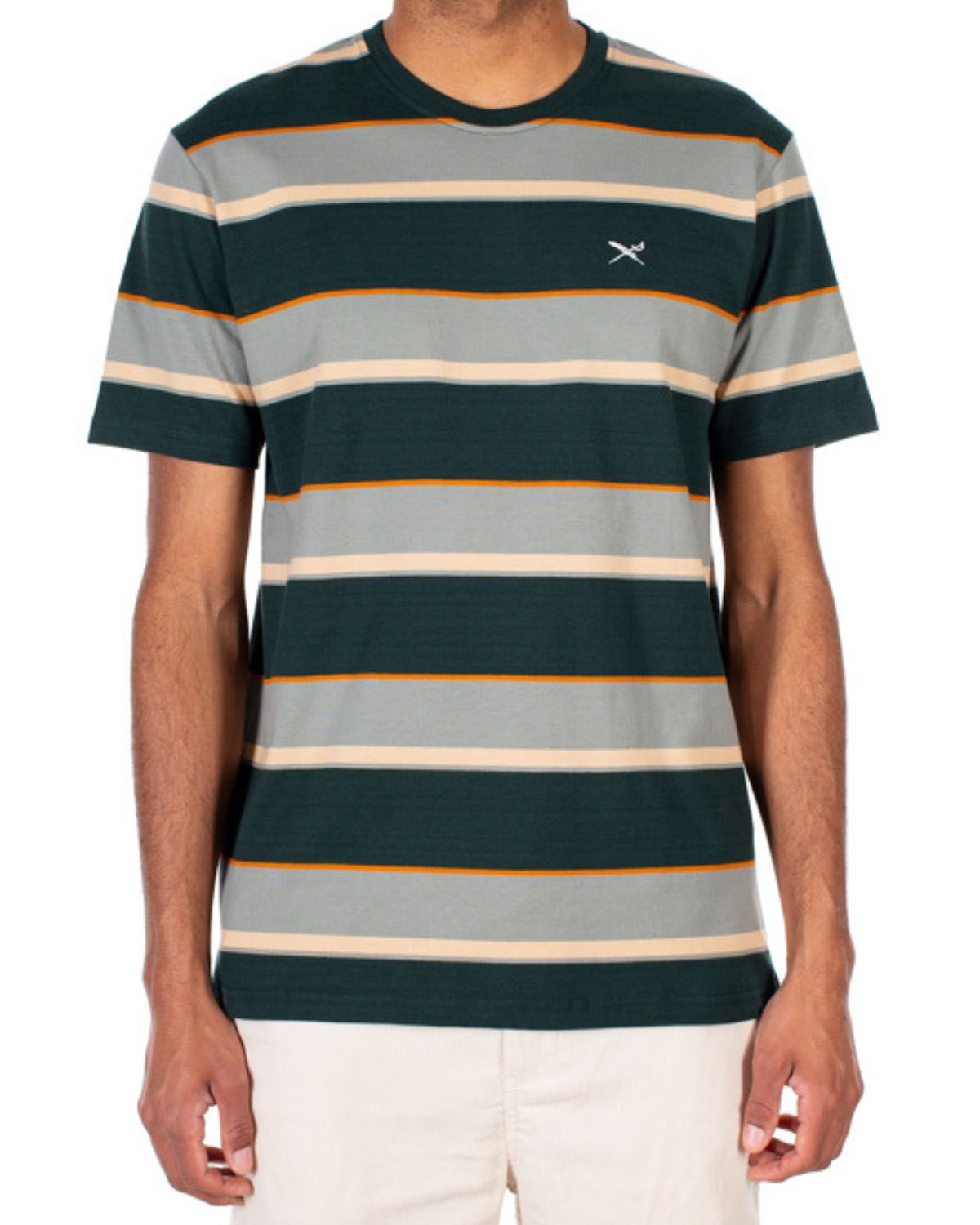 Rustico Stripe Tee Nightforest - T-Shirt Herren
