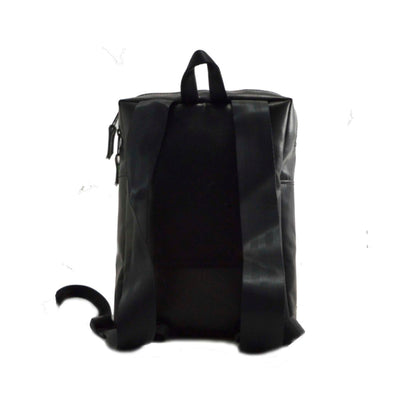 DIEGO upcycled backpack Schwarz/Weiss