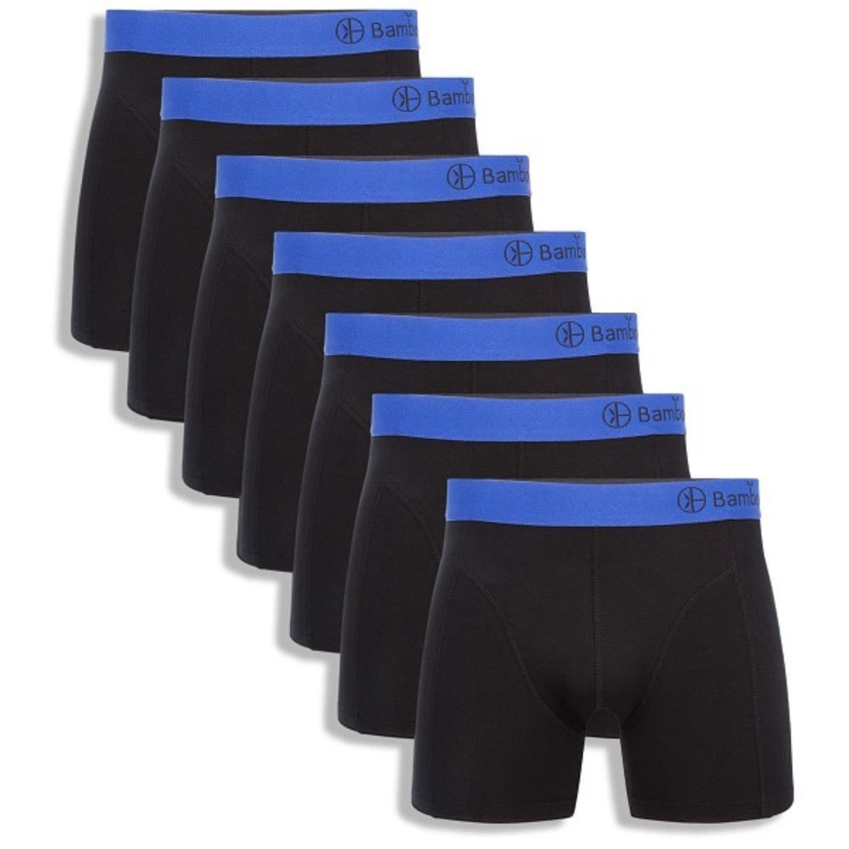 Bamboo Basics - Boxershorts Levi (7-Pack) Black/blue - Nahmoo