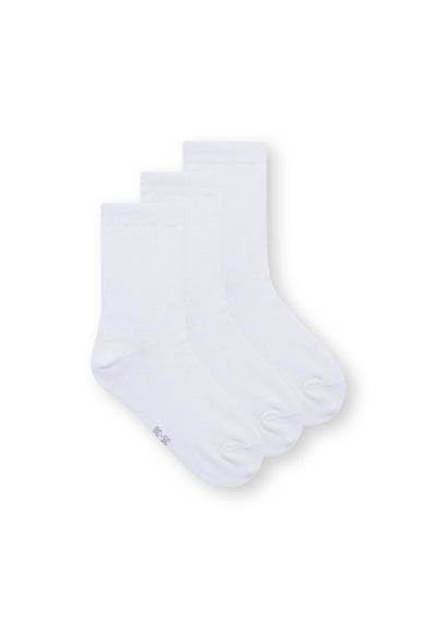 ThokkThokk - 3 Pack Mid Socks White - Nahmoo