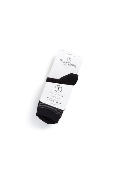 ThokkThokk - 3 Pack Mid Socks Black Romance/Black Dots/Black Stripes - Nahmoo