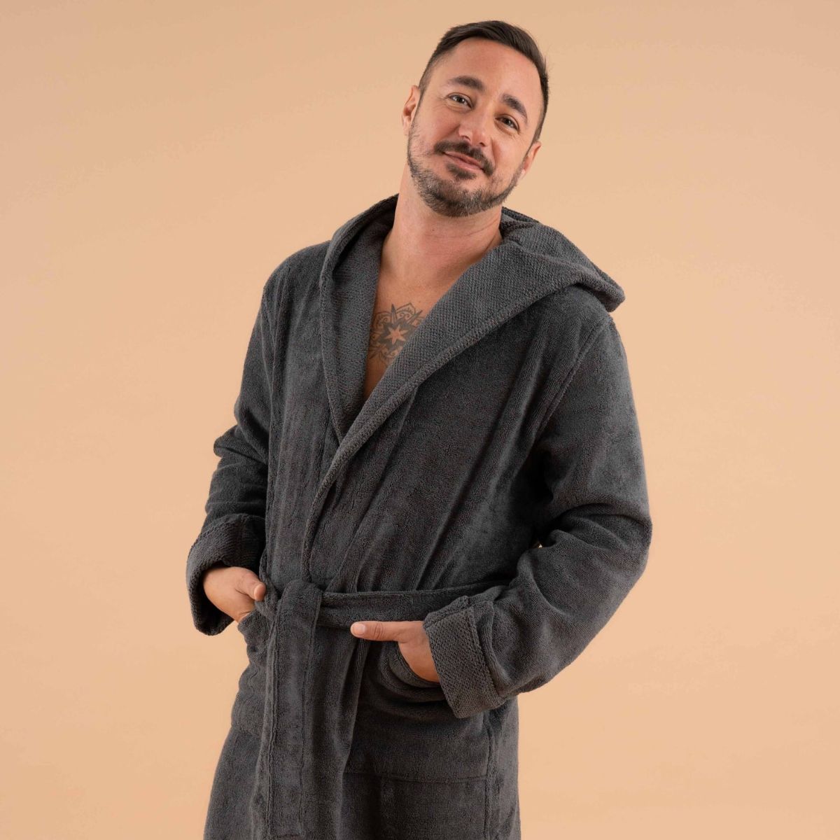 The Bathrobe Slate Grey - Bademantel Unisex