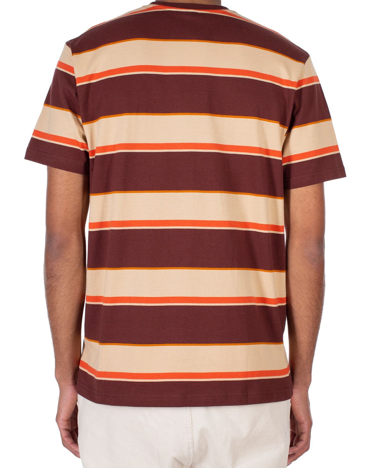 Rustico Stripe Tee Khaki - T-Shirt Herren