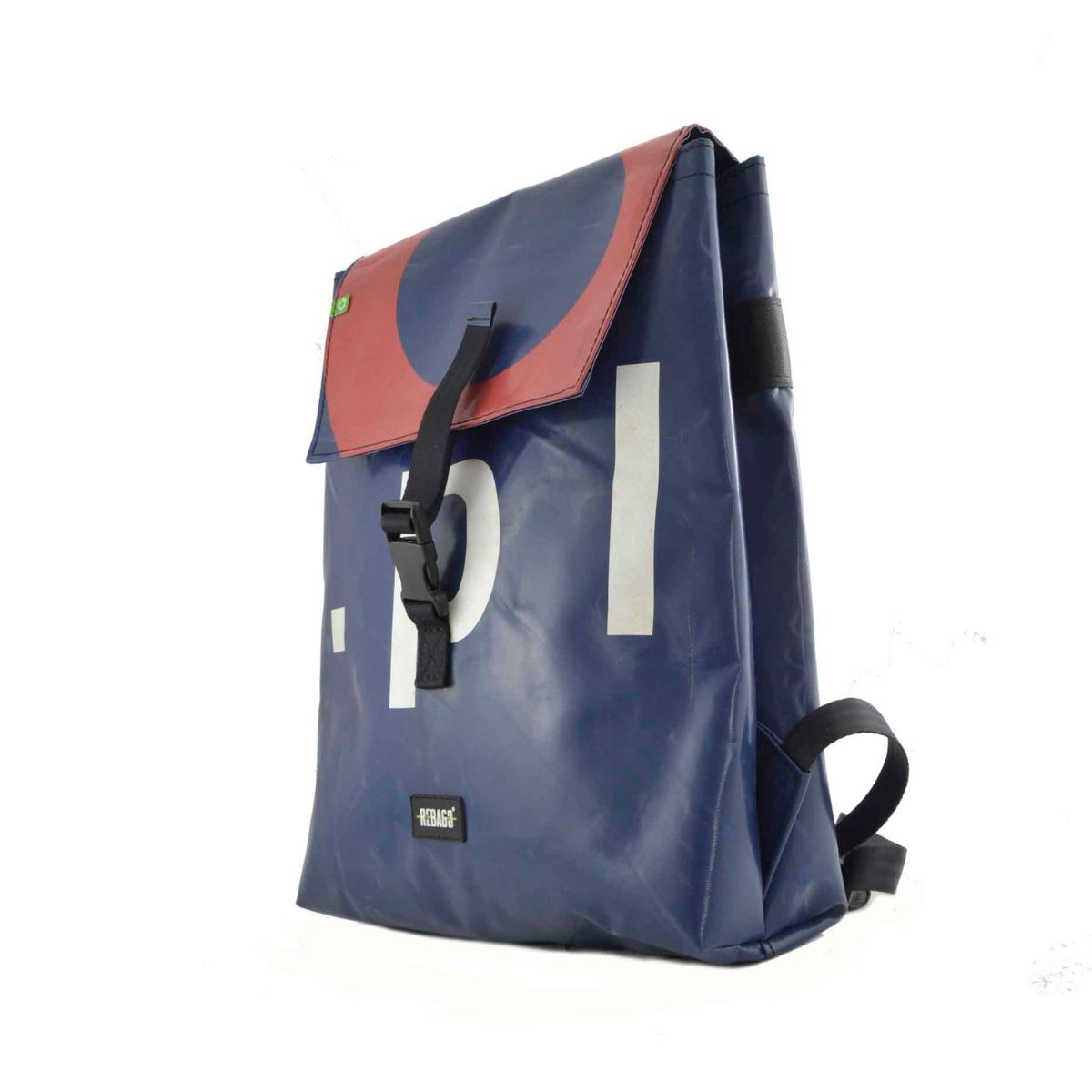 Andy upcycled backpack Blau/Weiss/Rot - Rucksack