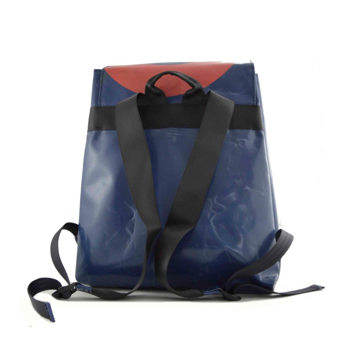 Andy upcycled backpack Blau/Weiss/Rot - Rucksack