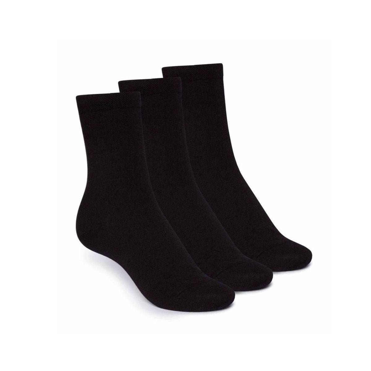 3 Pack Mid Socks Black - Socken