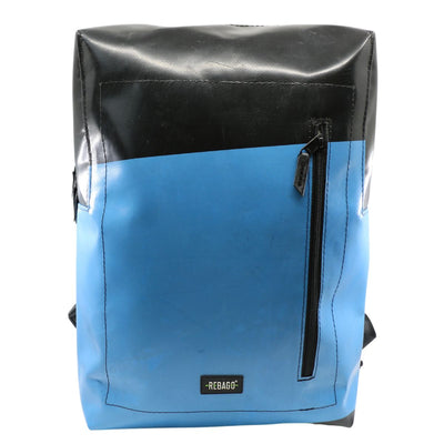 DAVID upcycled backpack Blau/Schwarz