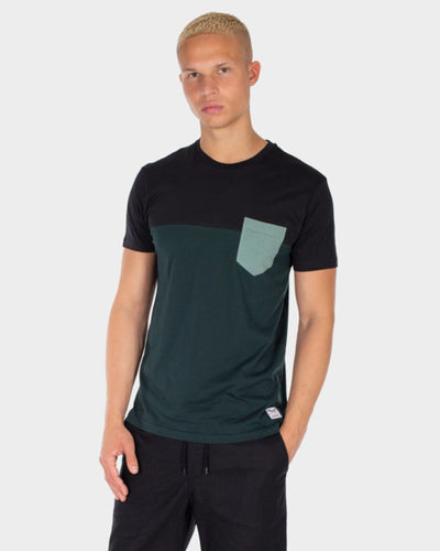 Block Pocket Tee Jungle Green - T-Shirt Herren