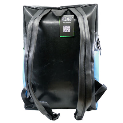 DAVID upcycled backpack Blau/Schwarz