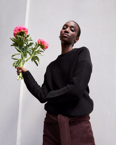 Medinaa Black - Strickpullover Damen