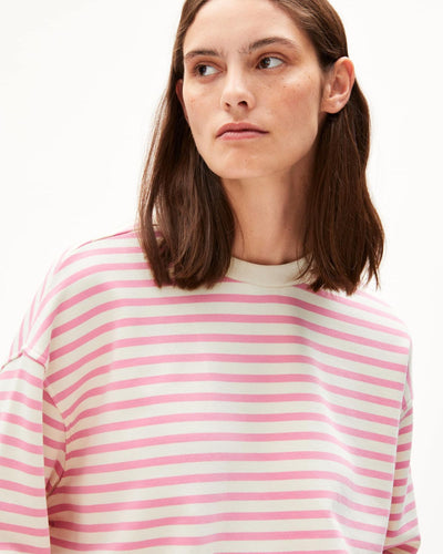 Frankaa Stripe Raspberry Pink-Undyed  - Sweatshirt Damen