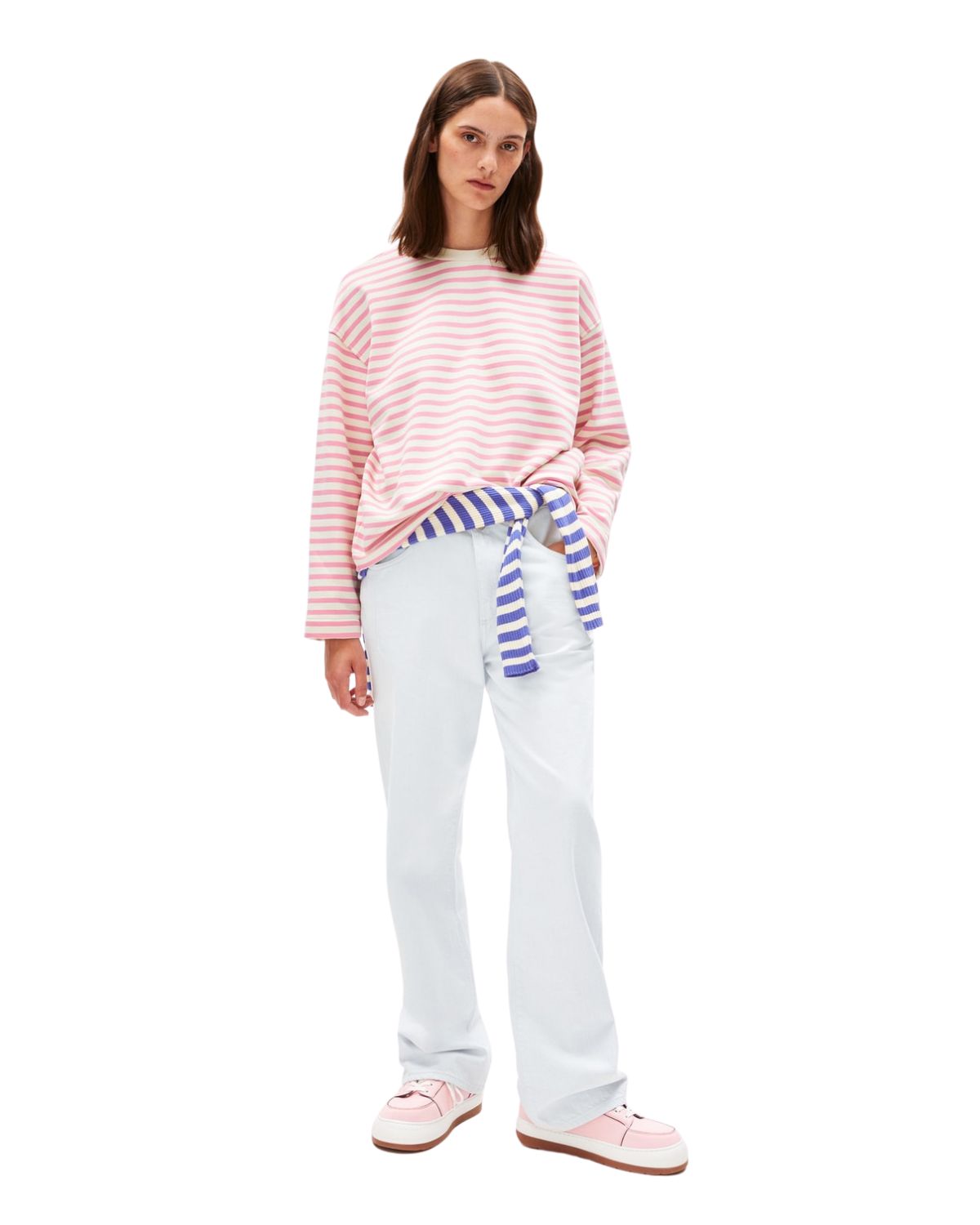 Frankaa Stripe Raspberry Pink-Undyed  - Sweatshirt Damen
