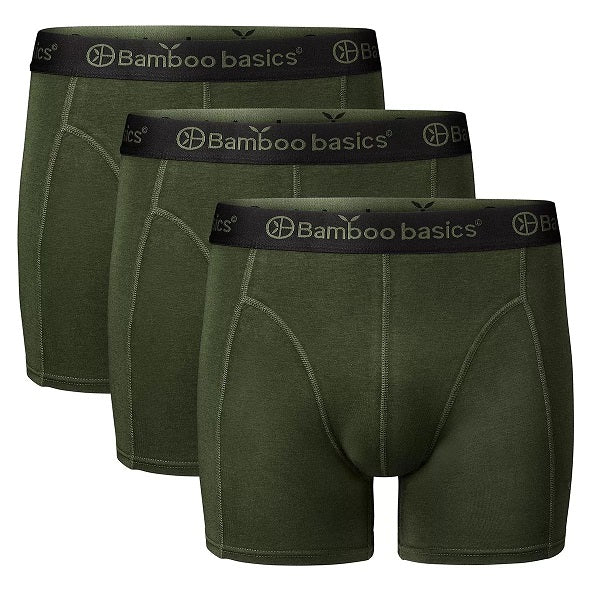 Bamboo Basics - Boxershorts Rico (3-Pack) Army green - Nahmoo