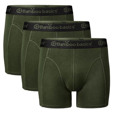 Bamboo Basics - Boxershorts Rico (3-Pack) Army green - Nahmoo