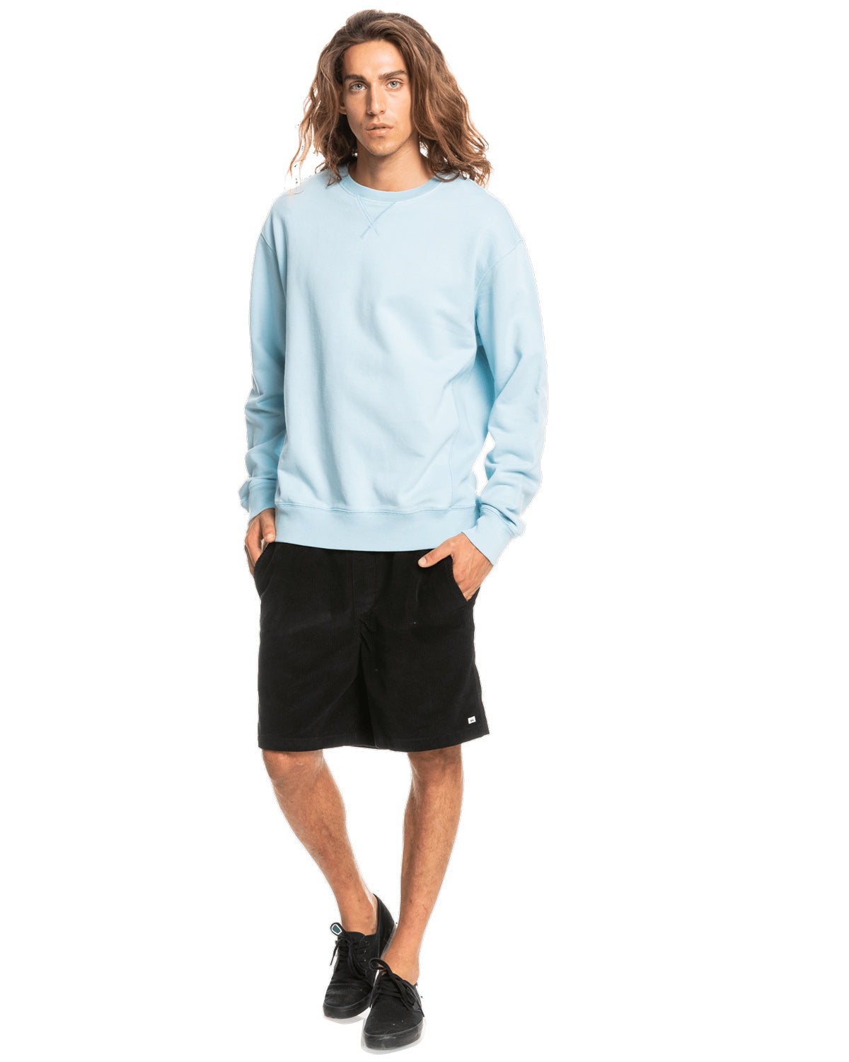 Quiksilver - Trip Away Over Sweatshirt Faded Denim - Nahmoo