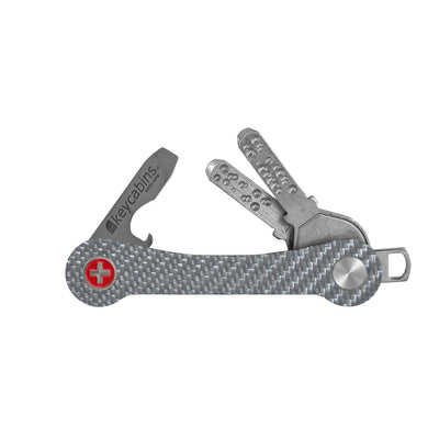 Keycabins - Schlüsselorganizer Carbon S1 silver swiss - Nahmoo